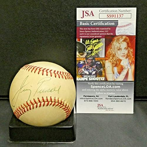 Jimmy Piersall potpisao je službeni al bejzbol s JSA CoA - Autografirani bejzbols