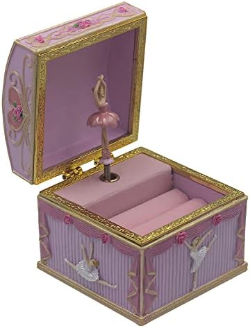 Singeek poklon omotana balerina glazbena kutija s kutijom nakita, glazbena kutija isklesana ručno oslikana labuto jezero melodija baleta
