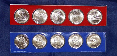 Kompletni 5 Coin 2007-P & D državni kvartal set
