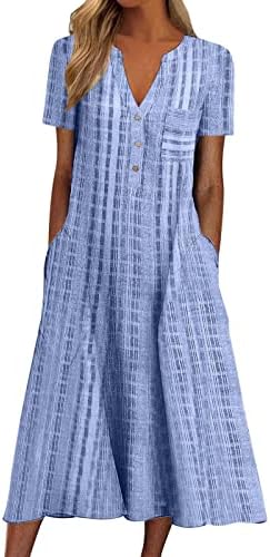 Ženski modni gradijent print maxi dugačka haljina predimenzioniran v vrat labavi fit kratki rukavi SPICE SPICE LODE DRENE
