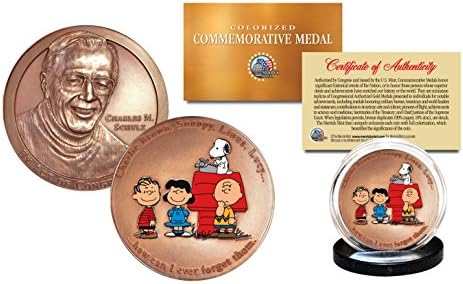 Obojeni Charles Schulz komemorativna medalja kikiriki kovanica Snoopy Charlie Brown