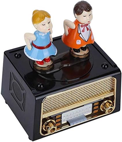Wybfztt-188 Metalni retro radio u obliku predenja glazbena kutija kreativna smiješna glazbena kutija glazbeni nakit za pohranu Kid