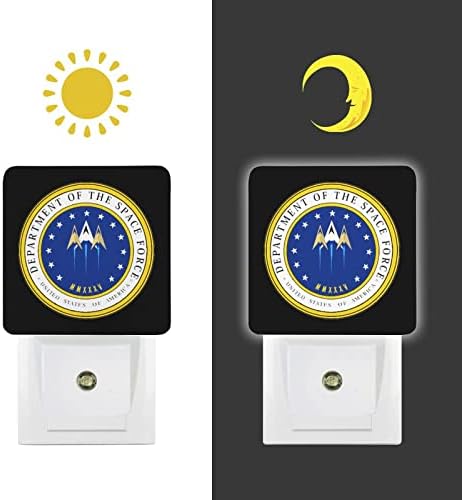 Američka svemirska snaga LED noćno svjetlo s auto sumrom do zore Senzor Slatka energetski učinkovita noćna svjetlost za kupaonicu spavaće