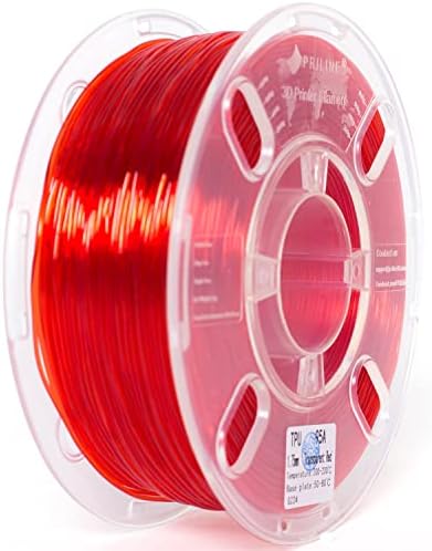 Priline velike brzine ispis 95A TPU Fleksibilni 3D pisač, 1,75 mm 1kg kalem, prozirna crvena