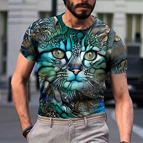 Majice košulja muška hipster smiješna 3D tigrasta majice novitet modne majice životinjske grafičke majice vrhovi sportske klasike bluze