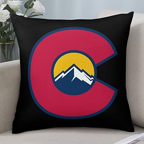 Colorado stogodišnjaci logotip kvadratni jastuč za jastuk poliester jastuk za jastuke za bacanje jastuka za dekor kauča