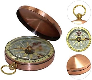 Xxxdxdp prijenosni kompas kampiranje planinarski džep compass navigacijski brončani školjki džepni sat viseći lanac multifunkcionalni
