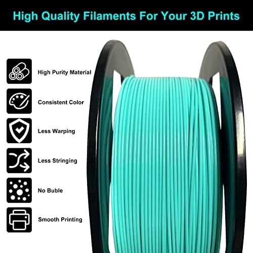 Yoyi Yoyi PLA+ 3D filament za pisač, PLA plus filament 1,75 mm, Dimenzionalna točnost +/- 0,03 mm, 1kg kalem, PLA+ cijan