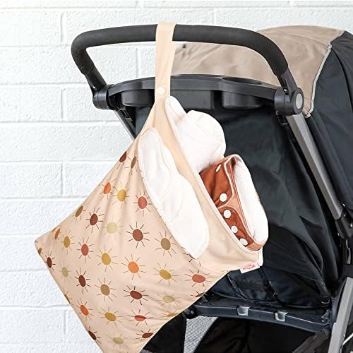 KKTAPOS mokre suhe torbe za pelene za bebe od krpa - vodonepropusne putničke torbe za pranje za višekratnu upotrebu, torba za teretanu,