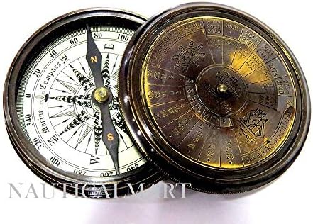 Mesinganski kompas ručno izrađeni poklon vintage kalendar džepni kompas poklon za dan diplomiranja, dan potvrde, krštenje, nova godina,