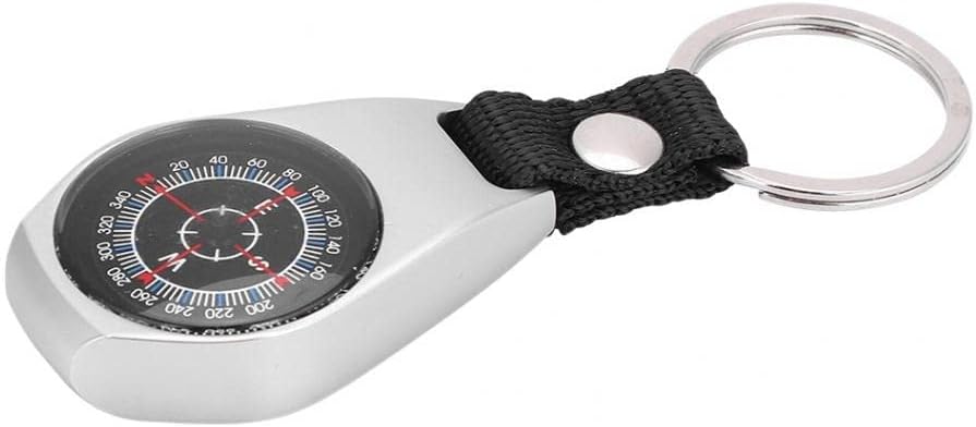ZLXDP Izdržljivi ručni kompas kompas ključni lanac Vodič za navigaciju cink legura viseći prsten kompas vanjski kampiranje džep za
