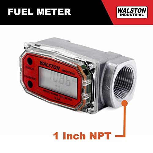 Walston Industrial GH-5630 Digitalni mjerač goriva 1 inč, mjerač goriva za dizel, 3-30 gpm, dizel, benzin, kerozin, maziva, 1 ”NPT